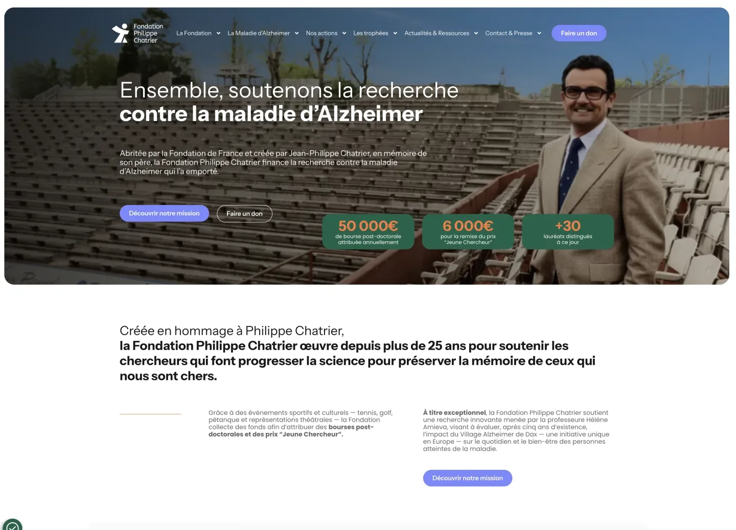 Capture site Fondation Chatrier